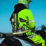 2 Hi Vis Shirt Reflective Skull Native Green Neon Custom Name Safety