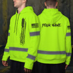 2 High Visibility Hoodie, Waterproof Reflective 52