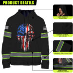 2 High Visibility Hoodie, Waterproof Reflective Hi Vis 54