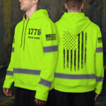 2 High Visibility Hoodie, Waterproof Reflective Hi Vis safety Hoodie