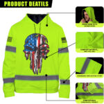 2 MADDLY High Visibility Hoodie, Waterproof Reflective Hi Vis sa