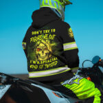 3 Hi Vis Black Hoodie Pattern Skull Custom Name Reflective Safety Workwear