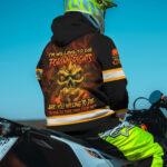 3 Hi Vis Black Hoodie Skull Custom Name Reflective Safety Workwear