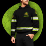 3 Hi Vis Hoodie Black Skull Quote Custom Name Reflective Safety Workwear