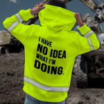 3 Hi Vis Hoodie Quote Green Custom Name And Logo Reflective Safety Workwear