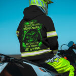 3 Hi Vis Hoodie Reflective Black Pattern Skull Custom Name Safety Workwear 040