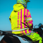 3 Hi Vis Hoodie Reflective Green Neon Flag USA Custom Name Safety Workwear