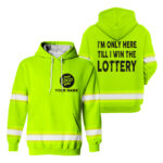 3 Hi Vis Hoodie Reflective Green Quote Custom Name, Company And Logo Safety Workwear