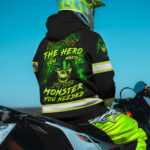 3 Hi Vis Hoodie Reflective I'm Not The Hero Black Custom Name Safety Workwear