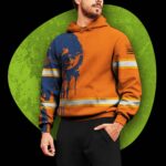 3 Hi Vis Hoodie Reflective Orange Pattern Skull Custom Name Safety Workwear