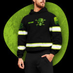 3 Hi Vis Hoodie Reflective Skull American US Flag Custom Name Safety Workwear