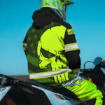 3 Hi Vis Hoodie Reflective Skull Pattern Flag USA Custom Name And LogoSafety Workwear