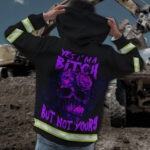 3 Hi Vis Hoodie Reflective Skull With Butterflies Flowers Violet Neon Custom