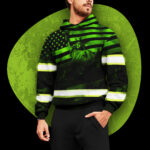 3 Hi Vis Hoodie Reflective USA Flag Eagle Patriotic Orange Neon Custom Name