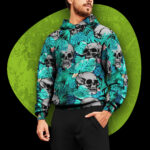 3 Hi Vis Hoodie Skull Reflective Safety Workwear 2