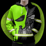 3 Hi Vis Shirt Reflective Skull Native Green Neon Custom Name Safety