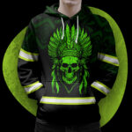 3 Hi Vis Shirt Reflective Skull Native Orange Neon US Flag Custom Name 029