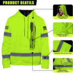 3 High Visibility Hoodie, Waterproof Reflective 52