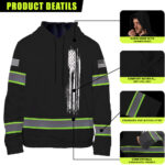 3 High Visibility Hoodie, Waterproof Reflective Hi Vis safety 55