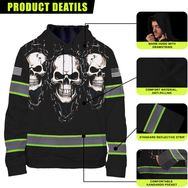 3 MADDLY High Visibility Hoodie, Waterproof Reflective Hi Vis sa