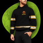 4 Hi Vis Hoodie Black Custom Name Pattern Skull Reflective Safety Workwear