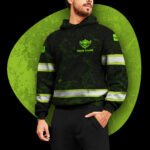 4 Hi Vis Hoodie Black Reflective Pattern Skull I Can Fix Stupid Custom Name Safety Workwear