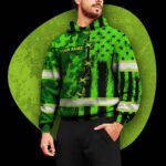 4 Hi Vis Hoodie Custom Name Pattern Camo And Flag USA Reflective Safety Workwear