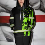 4 Hi Vis Hoodie Reflective America Flag Patriotic Custom Name