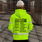 4 Hi Vis Hoodie Reflective Green Custom Name Safety Workwear 029