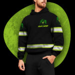 4 Hi Vis Hoodie Reflective I'm Not The Hero Black Custom Name Safety Workwear