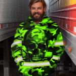 4 Hi Vis Hoodie Reflective Pattern Camo And Skull Safety Workwear
