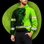 4 Hi Vis Hoodie Reflective Safety Workwear Custom Name for Workers, Runners, Trucke