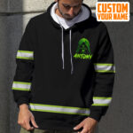 4 Hi Vis Hoodie Reflective Skull Be Careful When I'm Silent Green Neon