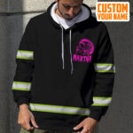 4 Hi Vis Hoodie Reflective Skull In My Next Life I Want To Be Pink Neon 008