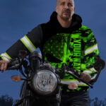 4 Hi Vis Hoodie Reflective Skull US Flag Camo Neon Custom Name Safety