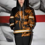 4 Hi Vis Hoodie Reflective Skull US Flag Camo Orange Neon Custom Name