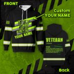 4 Hi Vis Hoodie Reflective Veteran Definition US Flag Custom Name Safety