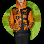 4 Hi Vis Hoodie Skull Custom Name Reflective Safety Workwear