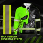 4 Hi Vis Shirt Reflective Skull Native Green Neon Custom Name Safety