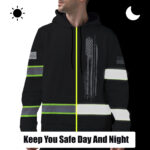4 High Visibility Hoodie, Waterproof Reflective Hi Vis safety 55