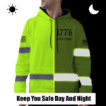 4 High Visibility Hoodie, Waterproof Reflective Hi Vis safety Hoodie