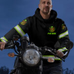 5 Hi Vis Hoodie Black Skull Quote Custom Name Reflective Safety Workwear