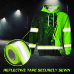 5 Hi Vis Hoodie Reflective Safety Workwear Custom Name for Workers, Runners, Trucke
