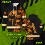 5 Hi Vis Hoodie Reflective Skull US Flag Camo Orange Neon Custom Name