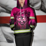 5 Hi Vis Hoodie Reflective Tapes Skull Pink Neon Workwear Safety