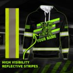 5 Hi Vis Hoodie Reflective Veteran Definition US Flag Custom Name Safety