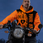 5 Hi Vis Hoodie Skull Custom Name Reflective Safety Workwear