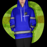 5 Hi Vis Hoodie Violet Custom Name, Logo And Company Reflective Safety Workwear