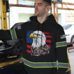 5 High Visibility Hoodie, Waterproof Reflective Hi Vis safety Hoodie