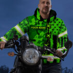 6 Hi Vis Hoodie Custom Name Pattern Camo And Flag USA Reflective Safety Workwear